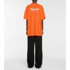 Balenciaga Logo Oversized Cotton Jersey T-shirt