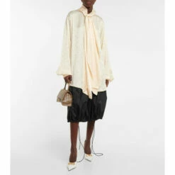 Balenciaga Square Knife BB Croc-effect Leather Pumps