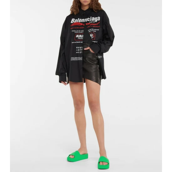 Balenciaga Logo Rubber Slides 1 Balenciaga Logo Rubber Slides