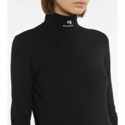 Balenciaga Logo Embroidered Mockneck Top -Balenciaga Sportswear unnamed file 2784