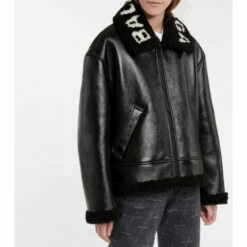 Balenciaga Logo Shearling And Leather Jacket -Balenciaga Sportswear unnamed file 2806