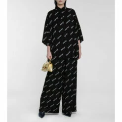 Balenciaga Logo Silk Shirt