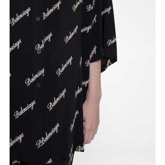 Balenciaga Logo Silk Shirt 4 Balenciaga Logo Silk Shirt - Image 4