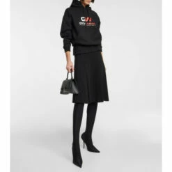 Balenciaga Cotton-fleece Hoodie