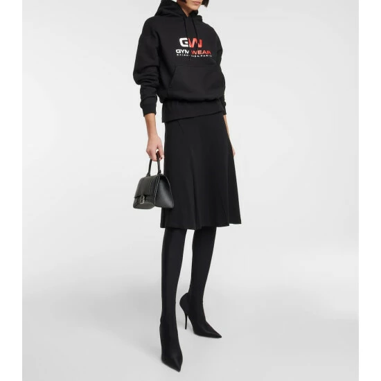 Balenciaga Cotton-fleece Hoodie 1 Balenciaga Cotton-fleece Hoodie