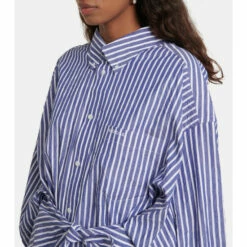 Balenciaga Striped Cotton Knotted Shirt -Balenciaga Sportswear unnamed file 2893