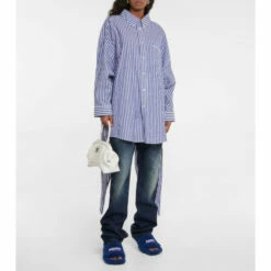 Balenciaga Striped Cotton Knotted Shirt -Balenciaga Sportswear unnamed file 2895