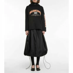 Balenciaga Logo Cotton Jersey Hoodie