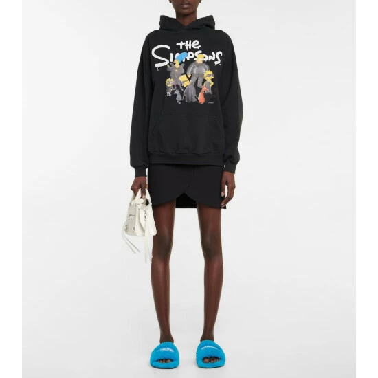 Balenciaga Logo Faux Shearling Slides 1 Balenciaga Logo Faux Shearling Slides