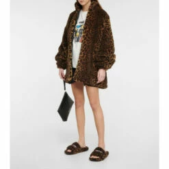 Balenciaga Furry Faux Fur Slides