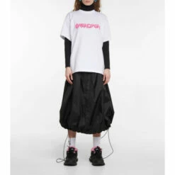 Balenciaga Rain Nylon Midi Skirt