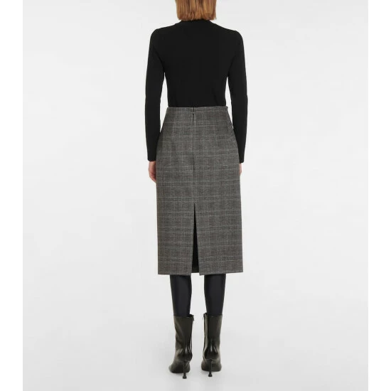 Balenciaga Checked Midi Skirt 2 Balenciaga Checked Midi Skirt - Image 2