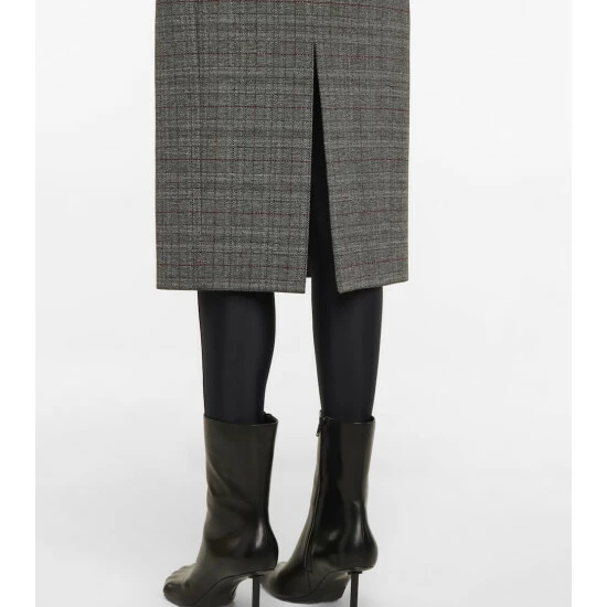 Balenciaga Checked Midi Skirt 4 Balenciaga Checked Midi Skirt - Image 4