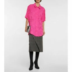 Balenciaga Oversized Floral Jacquard Shirt