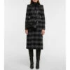 Balenciaga Hourglass Checked Wool Coat