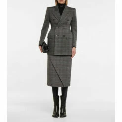 Balenciaga Hourglass Checked Blazer