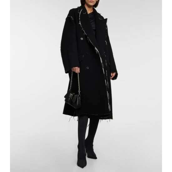 Balenciaga Distressed Wool-blend Coat 1 Balenciaga Distressed Wool-blend Coat
