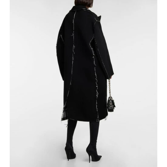 Balenciaga Distressed Wool-blend Coat 2 Balenciaga Distressed Wool-blend Coat - Image 2
