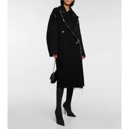 Balenciaga Distressed Wool-blend Coat 5 Balenciaga Distressed Wool-blend Coat - Image 5