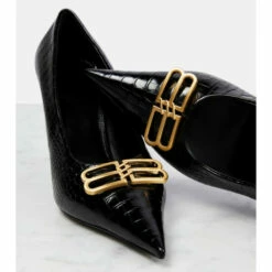 Balenciaga Square Knife BB Croc-effect Leather Pumps -Balenciaga Sportswear unnamed file 298