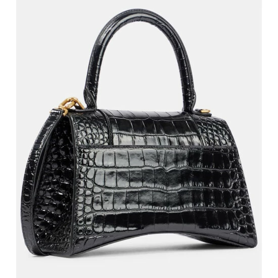 Balenciaga Hourglass XS Croc-effect Leather Crossbody Bag 3 Balenciaga Hourglass XS Croc-effect Leather Crossbody Bag - Image 3
