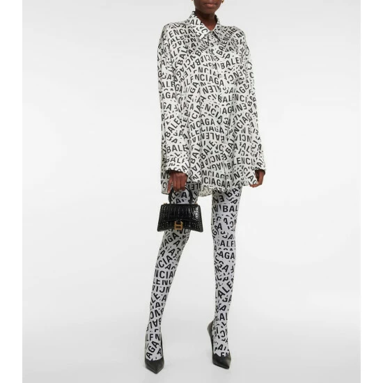 Balenciaga Hourglass XS Croc-effect Leather Crossbody Bag 4 Balenciaga Hourglass XS Croc-effect Leather Crossbody Bag - Image 4