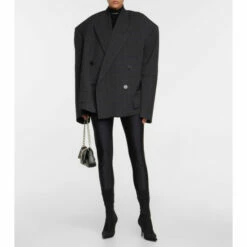 Balenciaga Checked Double-breasted Wool Blazer