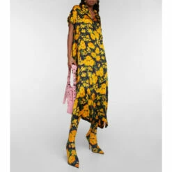 Balenciaga Knife Floral Over-the-knee Sock Boots