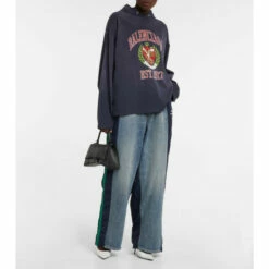 Balenciaga Logo Cotton Hoodie
