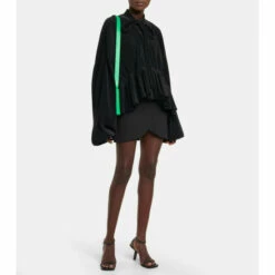 Balenciaga Tie-neck Satin Blouse