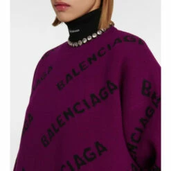 Balenciaga Logo Intarsia Wool Sweater -Balenciaga Sportswear unnamed file 3243