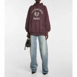 Balenciaga College 1917 Oversized Cotton Hoodie