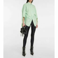 Balenciaga Twisted Swing BB Corp Cotton-blend Shirt