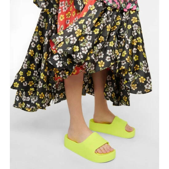 Balenciaga Logo Rubber Platform Slides 3 Balenciaga Logo Rubber Platform Slides - Image 3