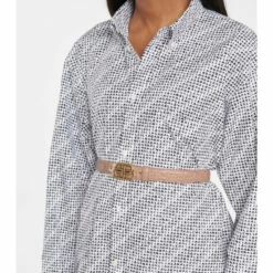 Balenciaga BB Croc-effect Leather Belt