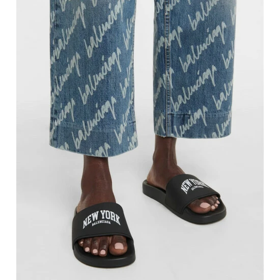 Balenciaga Cities New York Rubber Slides 3 Balenciaga Cities New York Rubber Slides - Image 3