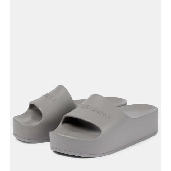 Balenciaga Logo Rubber Platform Slides 4 Balenciaga Logo Rubber Platform Slides - Image 4