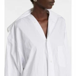 Balenciaga Asymmetric Cotton Shirt Dress -Balenciaga Sportswear unnamed file 3343