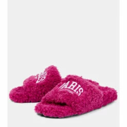 Balenciaga Cities Paris Faux Shearling Slides -Balenciaga Sportswear unnamed file 3349