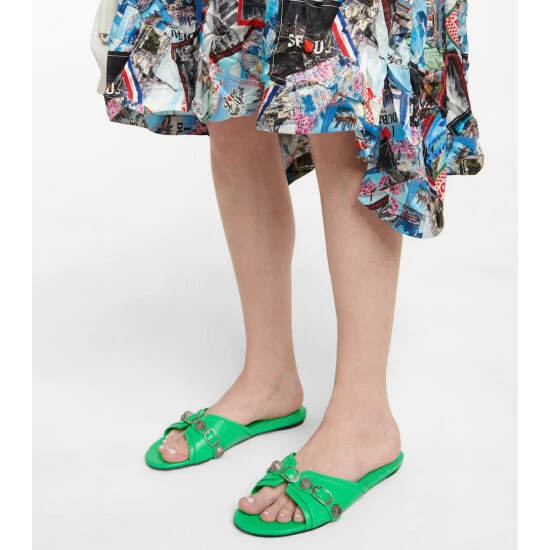 Balenciaga Cagole Leather Slides 3 Balenciaga Cagole Leather Slides - Image 3