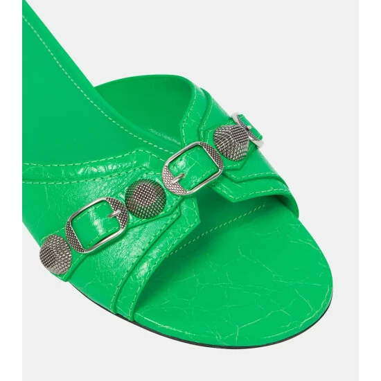 Balenciaga Cagole Leather Slides 5 Balenciaga Cagole Leather Slides - Image 5