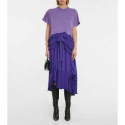 Balenciaga Hybrid Georgette Midi Dress