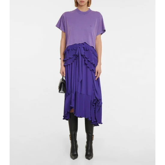 Balenciaga Hybrid Georgette Midi Dress 1 Balenciaga Hybrid Georgette Midi Dress