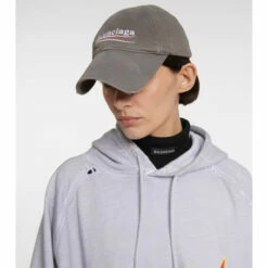 Balenciaga Embroidered Cotton Baseball Cap