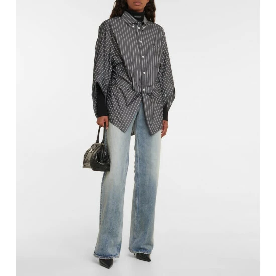 Balenciaga Twisted Swing BB Corp Cotton-blend Shirt 1 Balenciaga Twisted Swing BB Corp Cotton-blend Shirt