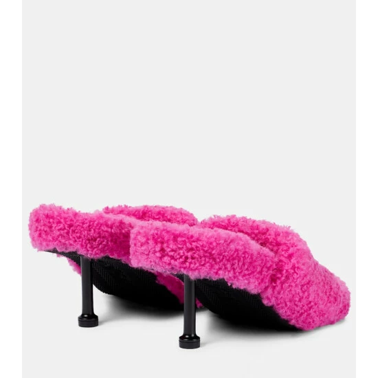 Balenciaga Furry 80 Faux Shearling Sandals 2 Balenciaga Furry 80 Faux Shearling Sandals - Image 2