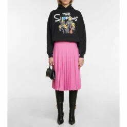 Balenciaga Pleated Midi Skirt