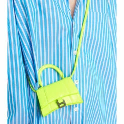 Balenciaga Hourglass Mini Leather Crossbody Bag