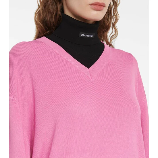 Balenciaga Oversized V-neck Sweater 3 Balenciaga Oversized V-neck Sweater - Image 3