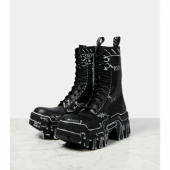 Balenciaga Bulldozer Lace-up Leather Ankle Boots -Balenciaga Sportswear unnamed file 360